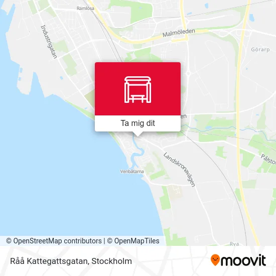 Råå Kattegattsgatan karta
