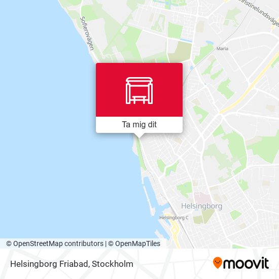 Helsingborg Friabad karta