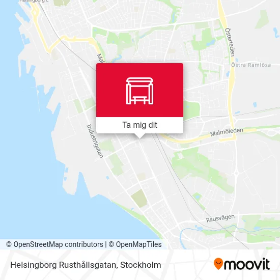 Helsingborg Rusthållsgatan karta