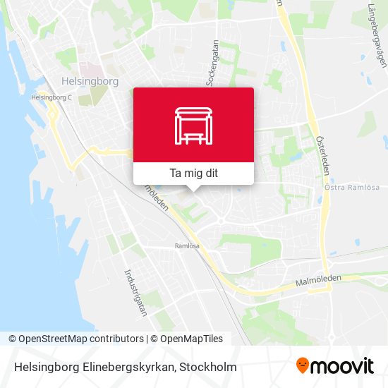 Helsingborg Elinebergskyrkan karta