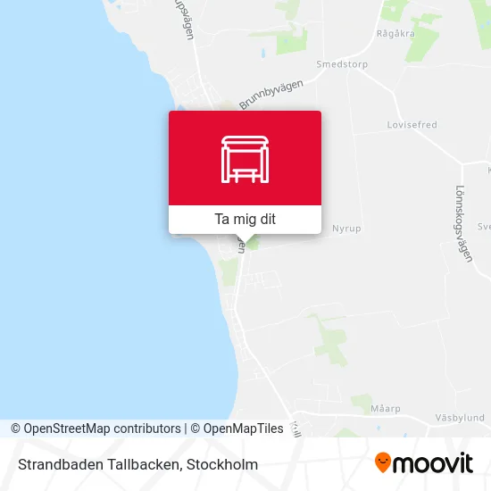 Strandbaden Tallbacken karta