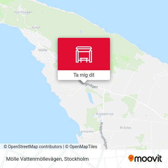 Mölle Vattenmöllevägen karta