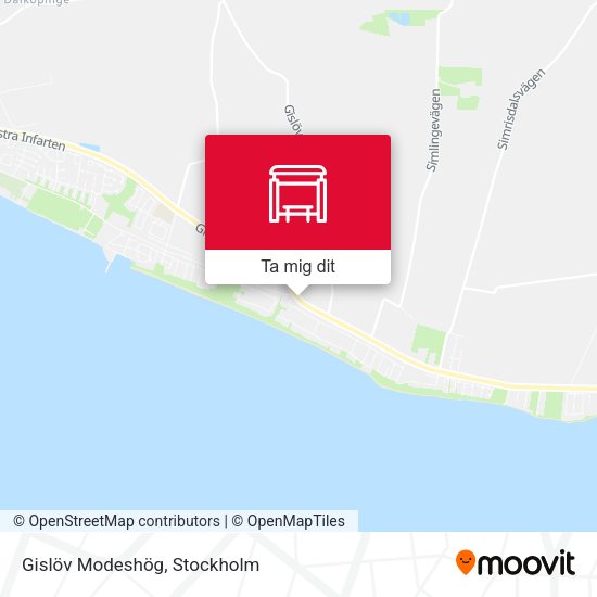 Gislöv Modeshög karta