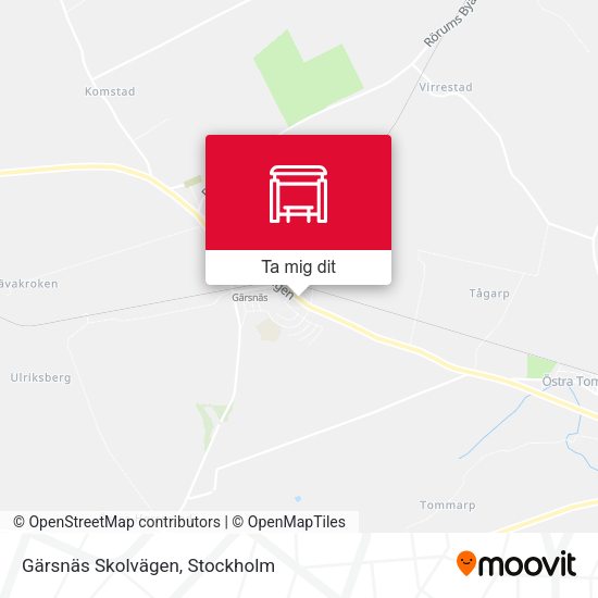 Gärsnäs Skolvägen karta