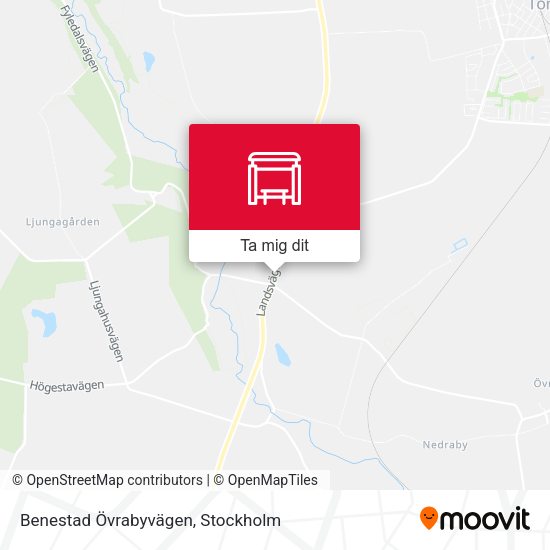 Benestad Övrabyvägen karta