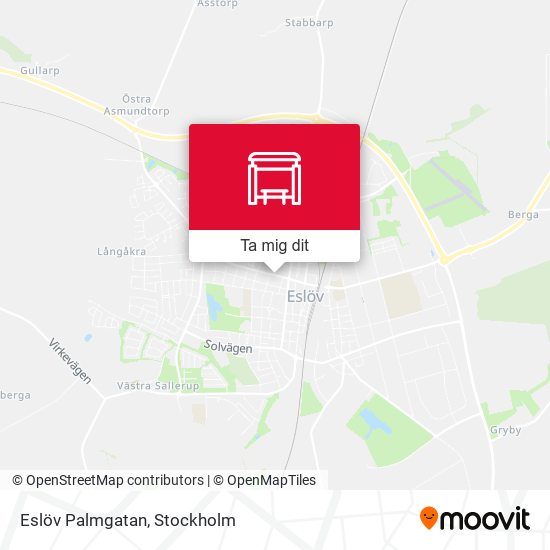 Eslöv Palmgatan karta
