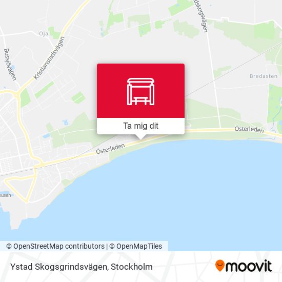 Ystad Skogsgrindsvägen karta