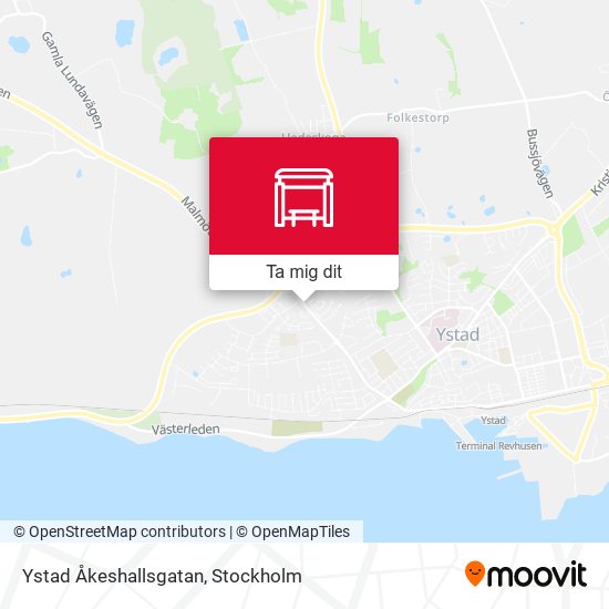 Ystad Åkeshallsgatan karta