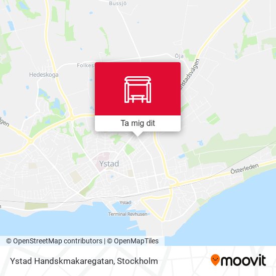 Ystad Handskmakaregatan karta