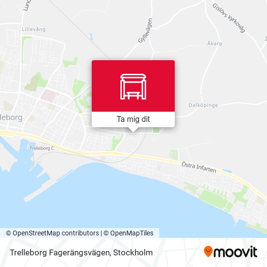 Trelleborg Fagerängsvägen karta