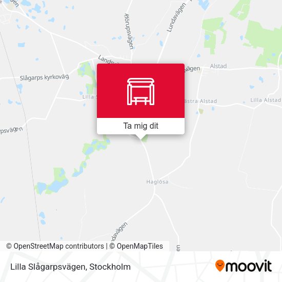 Lilla Slågarpsvägen karta