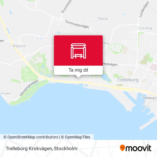 Trelleborg Krokvägen karta