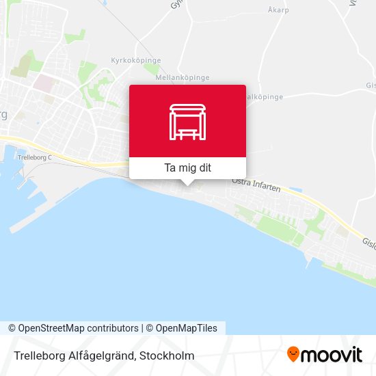 Trelleborg Alfågelgränd karta
