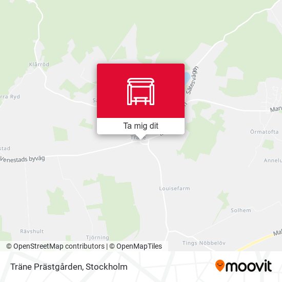 Träne Prästgården karta