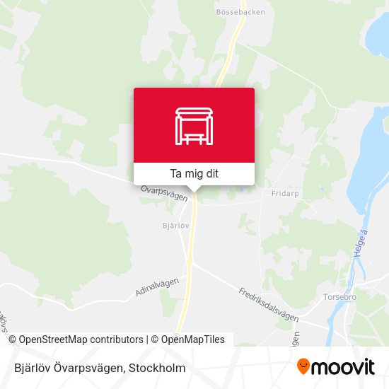 Bjärlöv Övarpsvägen karta
