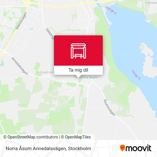 Norra Åsum Annedalsvägen karta