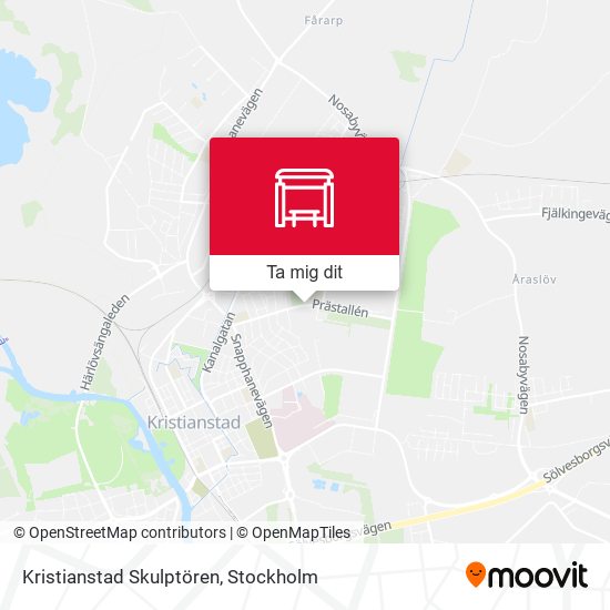 Kristianstad Skulptören karta