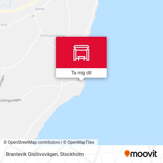Brantevik Gislövsvägen karta