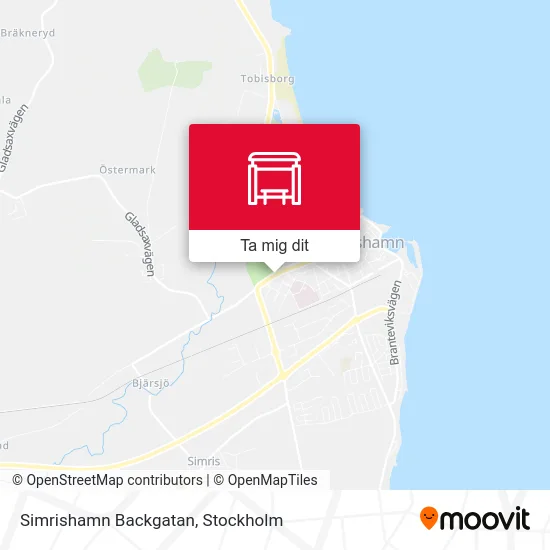 Simrishamn Backgatan karta