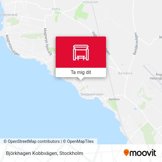 Björkhagen Kobbvägen karta
