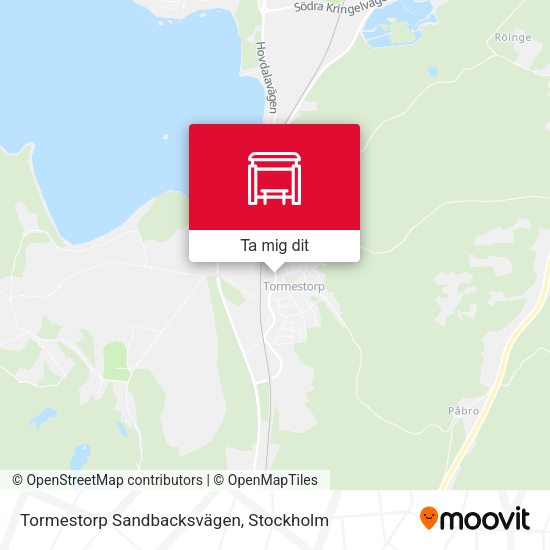 Tormestorp Sandbacksvägen karta