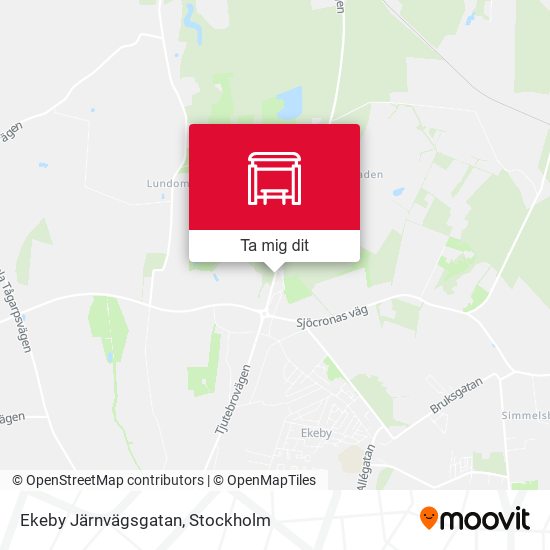 Ekeby Järnvägsgatan karta