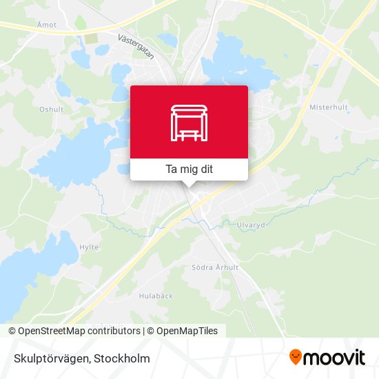 Skulptörvägen karta