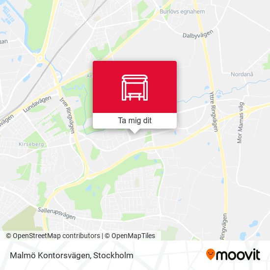 Malmö Kontorsvägen karta