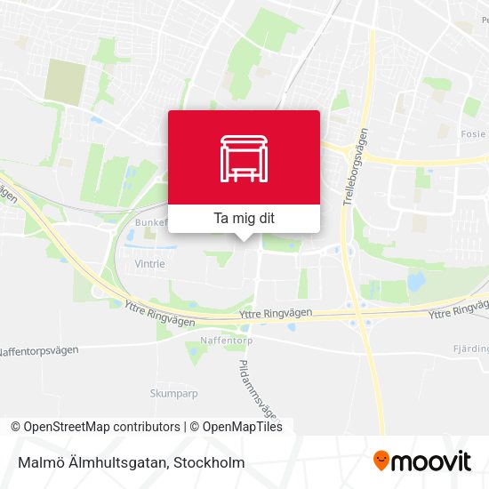 Malmö Älmhultsgatan karta