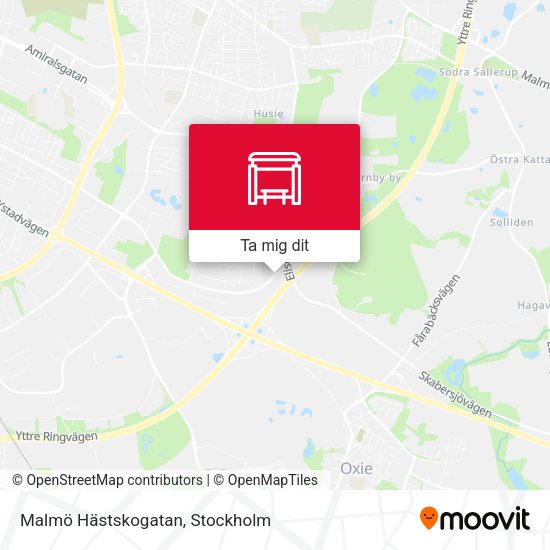 Malmö Hästskogatan karta