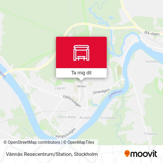 Vännäs Resecentrum/Station karta