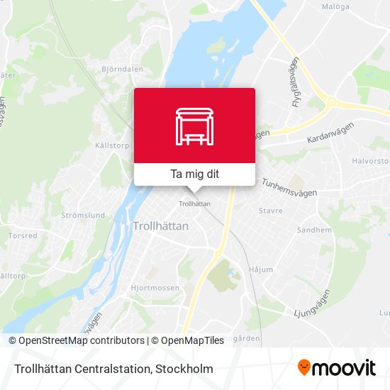 Trollhättan Centralstation karta