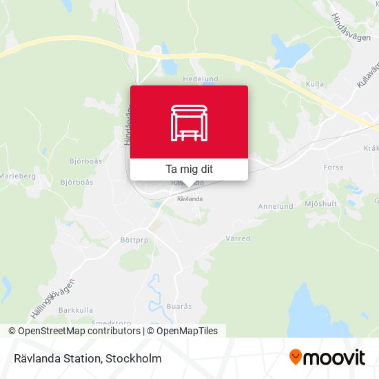 Rävlanda Station karta