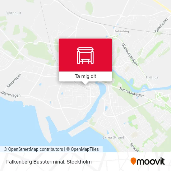 Falkenberg Bussterminal karta