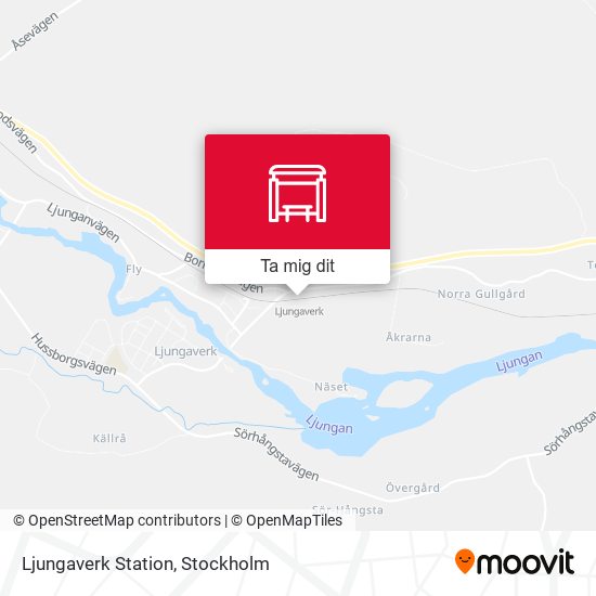 Ljungaverk Station karta