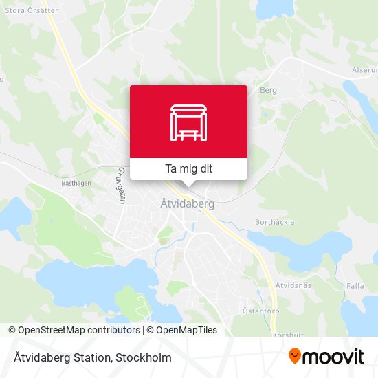 Åtvidaberg Station karta