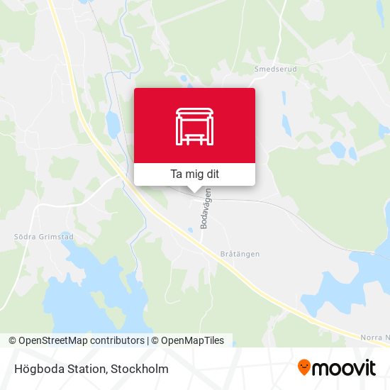 Högboda Station karta