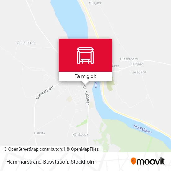 Hammarstrand Busstation karta