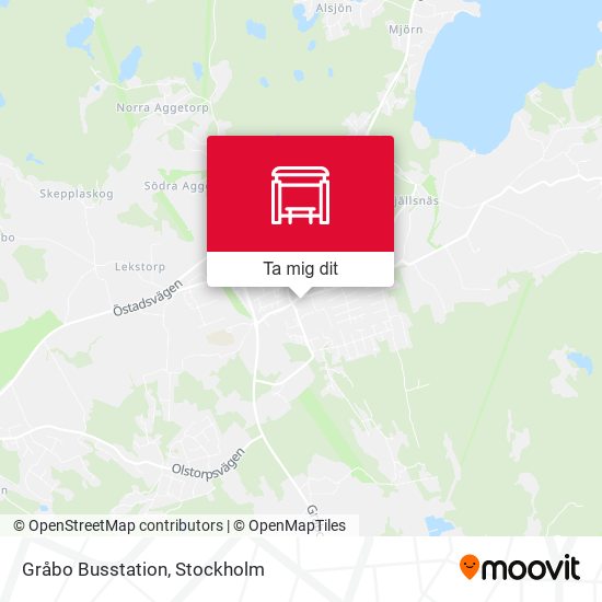 Gråbo Busstation karta