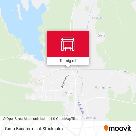 Gimo Bussterminal karta