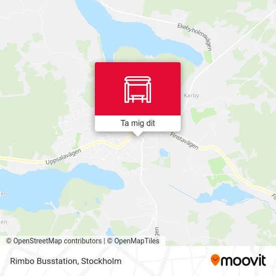 Rimbo Busstation karta