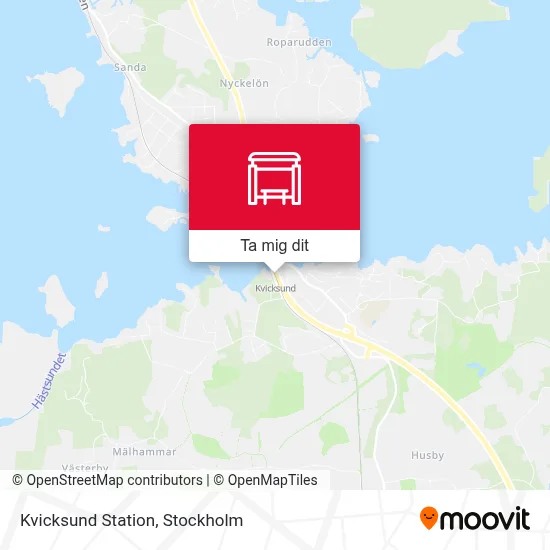Kvicksund Station karta