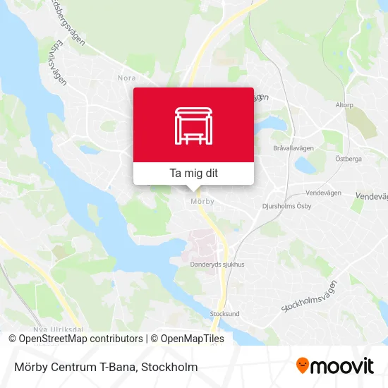 Mörby Centrum T-Bana karta