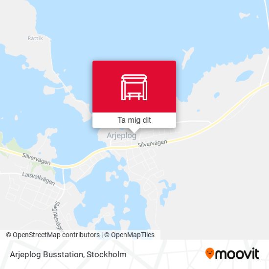 Arjeplog Busstation karta