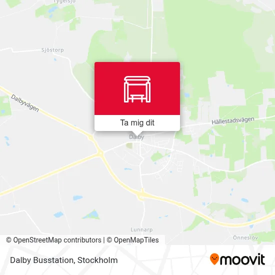 Dalby Busstation karta