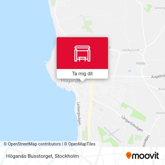 Höganäs Busstorget karta