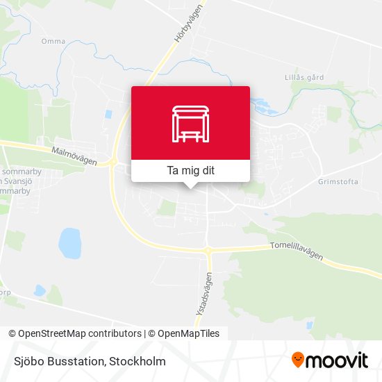 Sjöbo Busstation karta