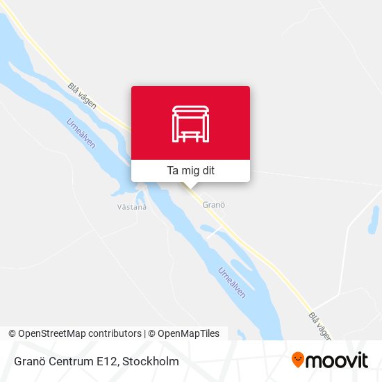 Granö Centrum E12 karta