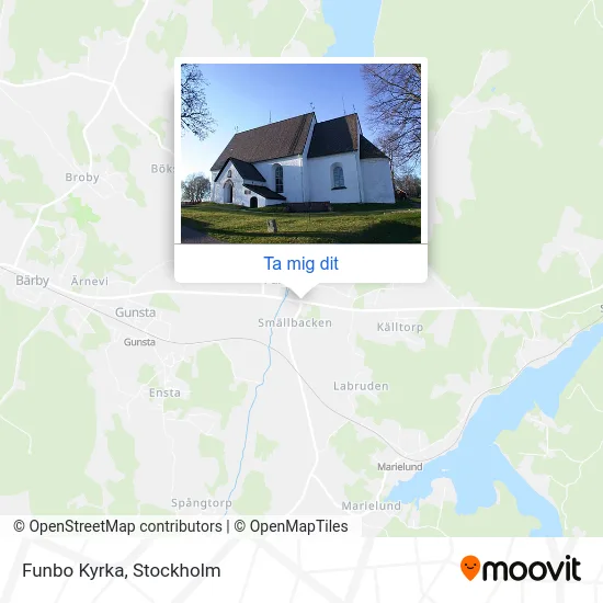 Funbo Kyrka karta