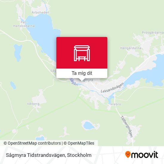 Sågmyra Tidstrandsvägen karta